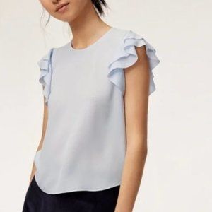 Aritzia Sunday Best O'Hara Blouse, light blue, size small